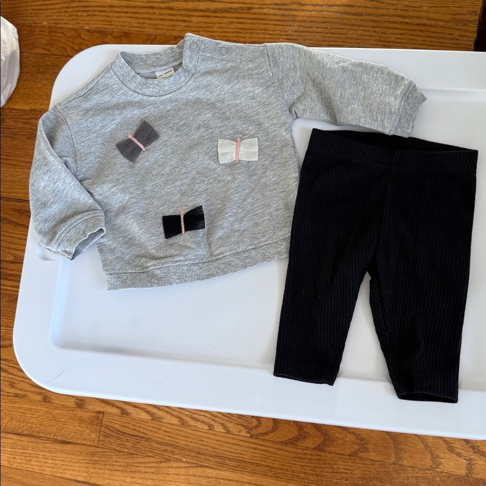 Baby Girl Sweatshirt Outfit Bundle - Picture 2 of 8